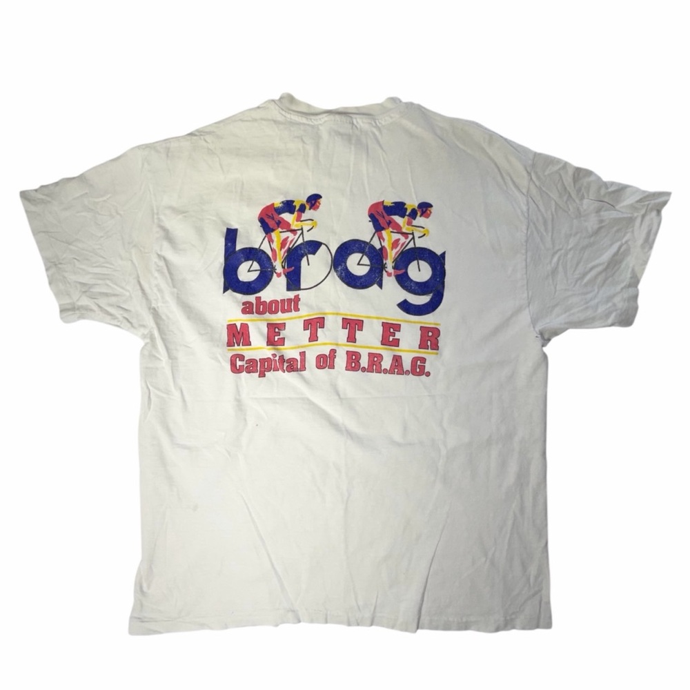 Vintage 1996 BRAG Bicycle Ride Across Georgia White T-Shirt XL Single Stitch